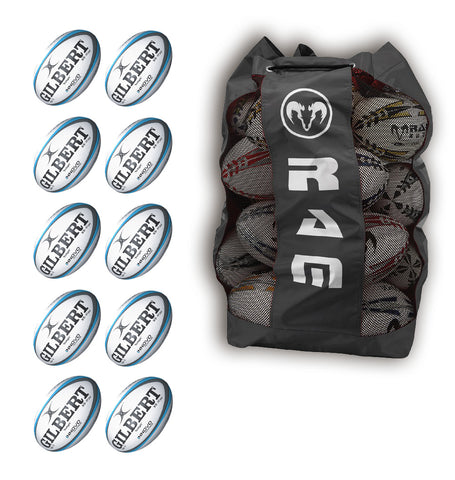 Gilbert Innovo Match Ball Bundle - 10 x balls and bag