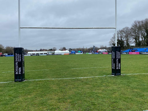 Ram Rugby-Rosslyn Park Ram Rugby Post Protectors (16"), Corner Pole Protectors, Rigid Corner Flags and Corner Pole Set - Special Offer